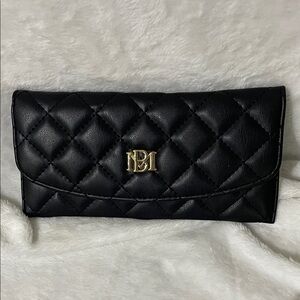 Badgley Mischka Black Quilted Clutch